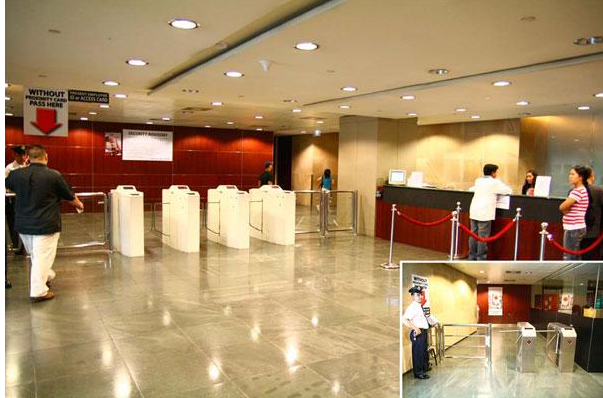 通道闸在酒店/政府/写字楼的应用